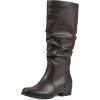 imageCLIFFS BY WHITE MOUNTAIN Womens Duration Cushioned Block Heeled Tall BootDk BrownBurnSmooth