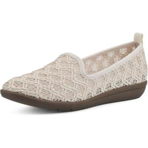 imageCLIFFS BY WHITE MOUNTAIN Womens Twisty Woven Moccasin Style Loafer FlatCreamFabric