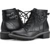 imageCLIFFS BY WHITE MOUNTAIN Womens Shoes Elibeth Stacked Heel LaceUp Ankle BootieBlackSmooth