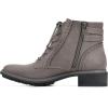 imageCLIFFS BY WHITE MOUNTAIN Womens Shoes Elibeth Stacked Heel LaceUp Ankle BootieCharcoalFabric