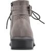 imageCLIFFS BY WHITE MOUNTAIN Womens Shoes Elibeth Stacked Heel LaceUp Ankle BootieCharcoalFabric