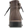 imageCLIFFS BY WHITE MOUNTAIN Womens Shoes Elibeth Stacked Heel LaceUp Ankle BootieDk BrownFabric