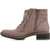imageCLIFFS BY WHITE MOUNTAIN Womens Shoes Elibeth Stacked Heel LaceUp Ankle BootieStoneFabric
