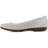 imageCLIFFS BY WHITE MOUNTAIN Womens Cindy Cushioned Ballet FlatWhiteBurnishedSmooth
