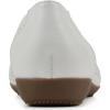 imageCLIFFS BY WHITE MOUNTAIN Womens Cindy Cushioned Ballet FlatWhiteBurnishedSmooth