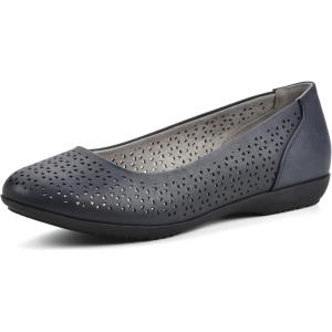 imageCLIFFS BY WHITE MOUNTAIN Womens Cindy Cushioned Ballet FlatNavyBurnishedSmooth