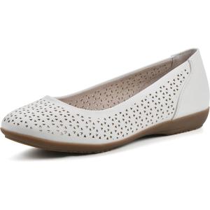 imageCLIFFS BY WHITE MOUNTAIN Womens Cindy Cushioned Ballet FlatWhiteBurnishedSmooth