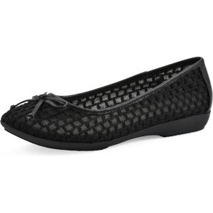 imageCliffs by White Mountain Womens Chelcy Cushioned Mesh Ballet FlatBlackMeshFabric