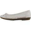 imageCLIFFS BY WHITE MOUNTAIN Womens Carlicia Cushioned Mesh Ballet FlatWhiteFabric