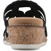 imageCLIFFS BY WHITE MOUNTAIN Womens Tinisha Strappy Cork Wedge SandalBlackEmbossed