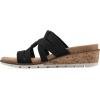 imageCLIFFS BY WHITE MOUNTAIN Womens Tinisha Strappy Cork Wedge SandalBlackEmbossed