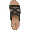imageCLIFFS BY WHITE MOUNTAIN Womens Tinisha Strappy Cork Wedge SandalBlackEmbossed