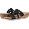 imageCLIFFS BY WHITE MOUNTAIN Womens Tinisha Strappy Cork Wedge SandalBlackEmbossed