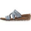 imageCLIFFS BY WHITE MOUNTAIN Womens Tinisha Strappy Cork Wedge SandalLt BlueEmbossed