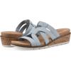 imageCLIFFS BY WHITE MOUNTAIN Womens Tinisha Strappy Cork Wedge SandalLt BlueEmbossed