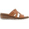 imageCLIFFS BY WHITE MOUNTAIN Womens Tinisha Strappy Cork Wedge SandalPeachEmbossed