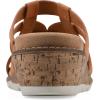 imageCLIFFS BY WHITE MOUNTAIN Womens Tinisha Strappy Cork Wedge SandalPeachEmbossed