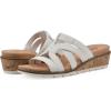 imageCLIFFS BY WHITE MOUNTAIN Womens Tinisha Strappy Cork Wedge SandalWhiteEmbossed