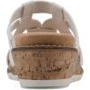imageCLIFFS BY WHITE MOUNTAIN Womens Tinisha Strappy Cork Wedge SandalWhiteEmbossed