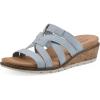 imageCLIFFS BY WHITE MOUNTAIN Womens Tinisha Strappy Cork Wedge SandalLt BlueEmbossed