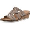 imageCLIFFS BY WHITE MOUNTAIN Womens Tinisha Strappy Cork Wedge SandalTaupeEmbossed