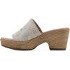 imageCLIFFS BY WHITE MOUNTAIN Womens Biancia Platform Slide SandalNaturalWhiteFabric