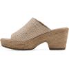 imageCLIFFS BY WHITE MOUNTAIN Womens Biando Platform Raffia Slide SandalNaturalRaffia