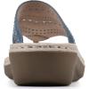 imageCLIFFS BY WHITE MOUNTAIN Womens Comate Rhinestoned Mini Wedge Flip Flop SandalMid BlueDenimFabric