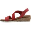 imageCLIFFS BY WHITE MOUNTAIN Womens Tinnley Cork Wedge SandalRedNubuck