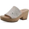 imageCLIFFS BY WHITE MOUNTAIN Womens Biancia Platform Slide SandalNaturalWhiteFabric