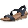 imageCLIFFS BY WHITE MOUNTAIN Womens Tinnley Cork Wedge SandalNavyNubuck