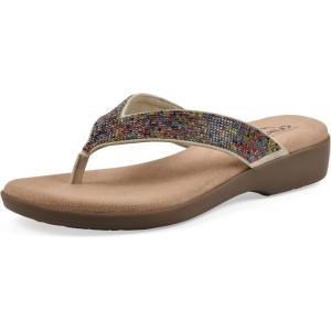 imageCLIFFS BY WHITE MOUNTAIN Womens Becharm Rhinestoned Thong SandalMultiFabric