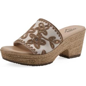 imageCLIFFS BY WHITE MOUNTAIN Womens Biancia Platform Slide SandalNaturalTanFabric