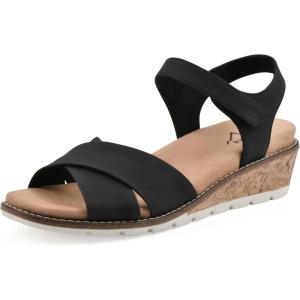 imageCLIFFS BY WHITE MOUNTAIN Womens Tinna Cork Wedge SandalBlackNubuck
