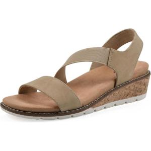 imageCLIFFS BY WHITE MOUNTAIN Womens Tinnley Cork Wedge SandalNaturalNubuck