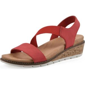 imageCLIFFS BY WHITE MOUNTAIN Womens Tinnley Cork Wedge SandalRedNubuck