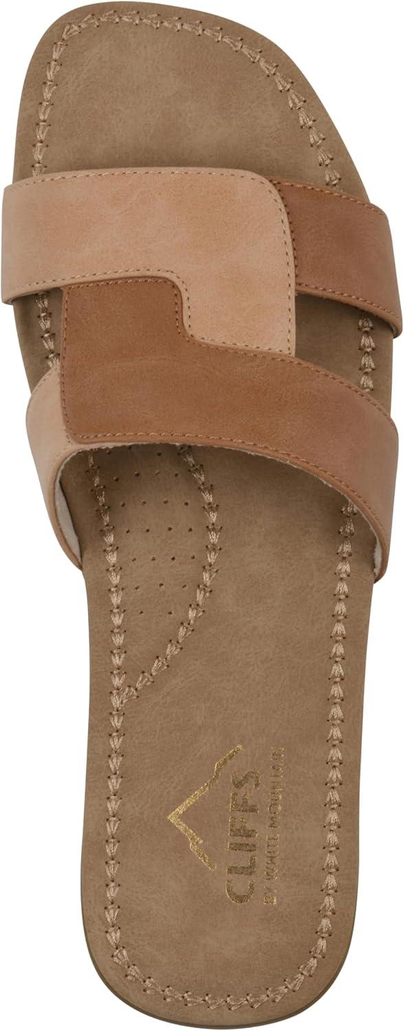imageCLIFFS BY WHITE MOUNTAIN Womens Fraida Slide SandalNaturalNubuck