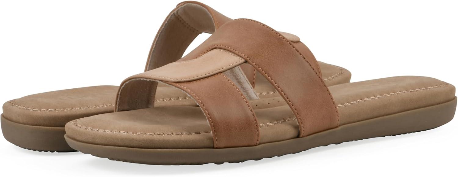 imageCLIFFS BY WHITE MOUNTAIN Womens Fraida Slide SandalNaturalNubuck