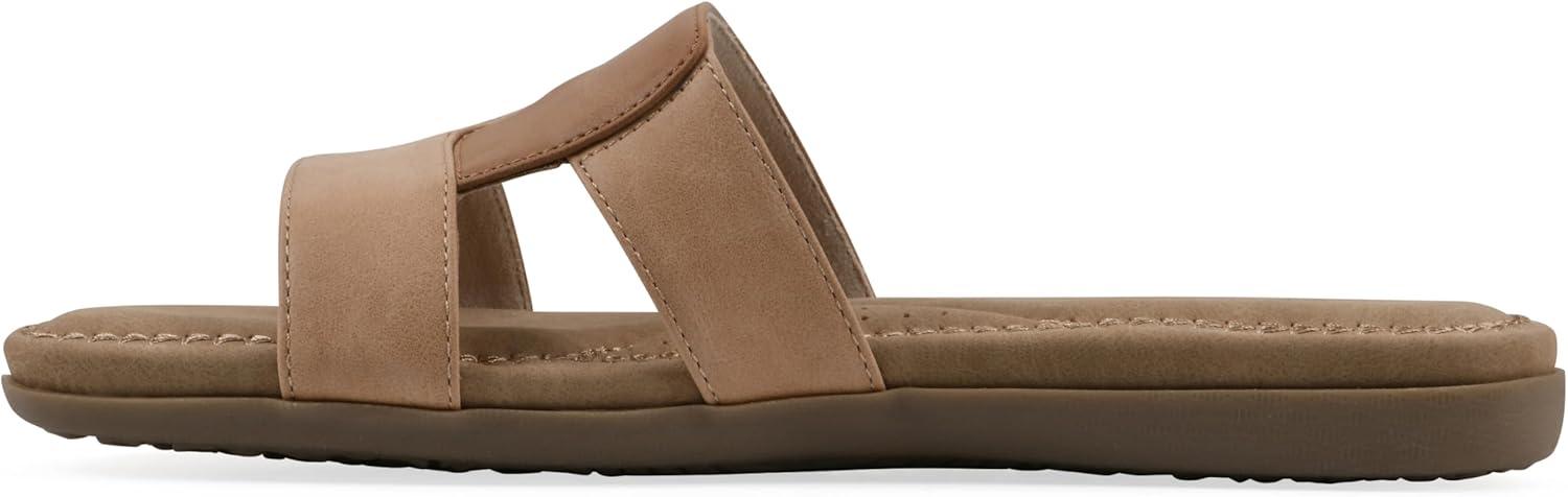 imageCLIFFS BY WHITE MOUNTAIN Womens Fraida Slide SandalNaturalNubuck