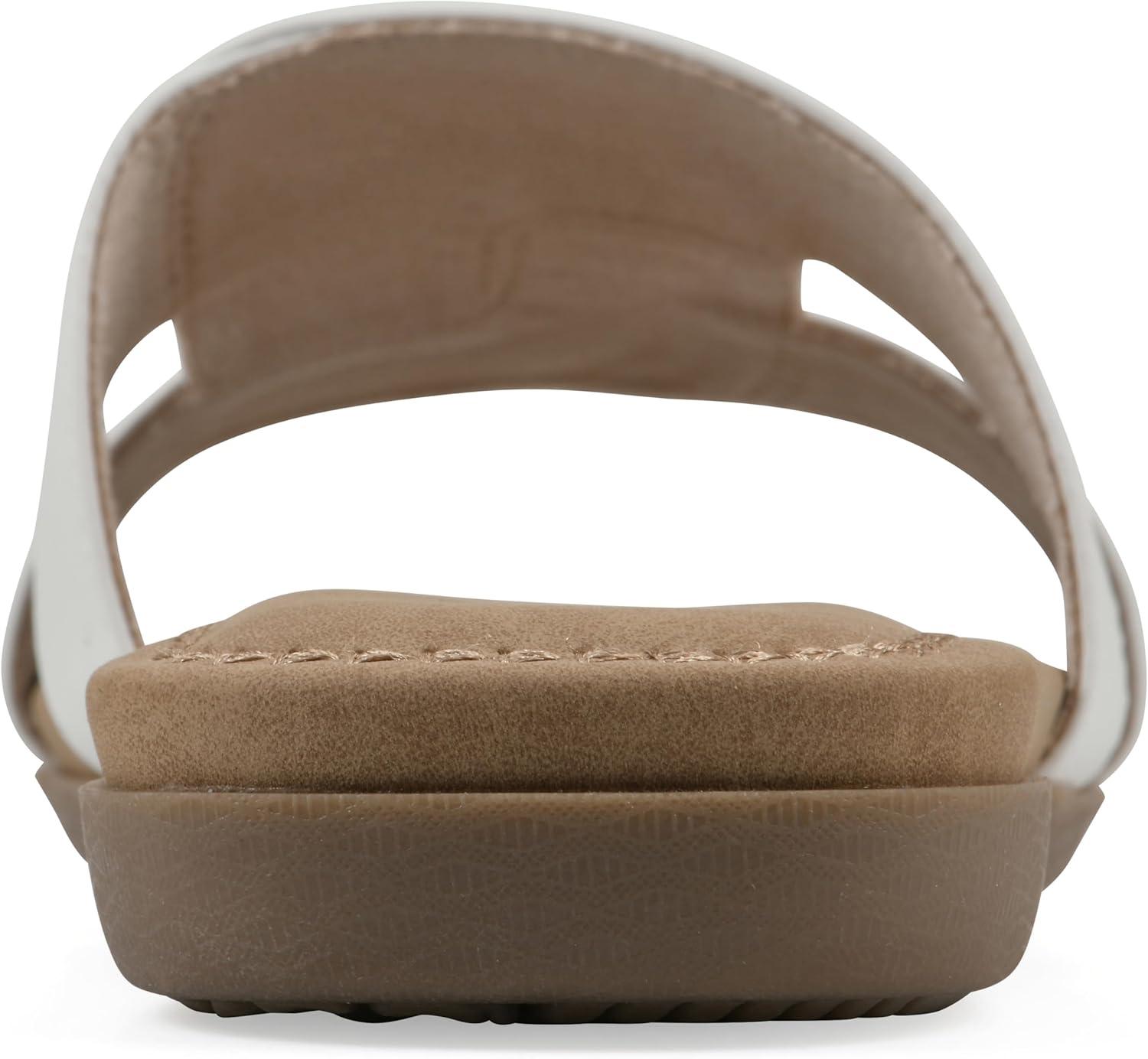 imageCLIFFS BY WHITE MOUNTAIN Womens Fraida Slide SandalWhiteNubuck