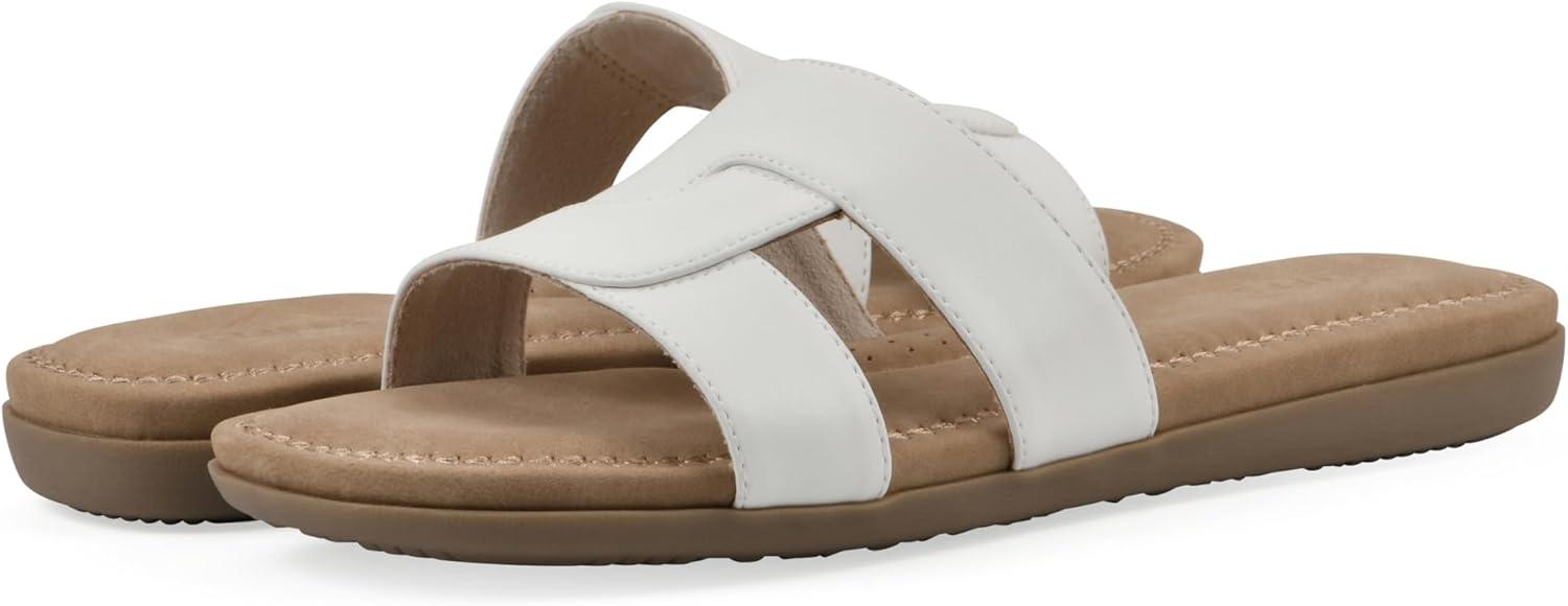 imageCLIFFS BY WHITE MOUNTAIN Womens Fraida Slide SandalWhiteNubuck