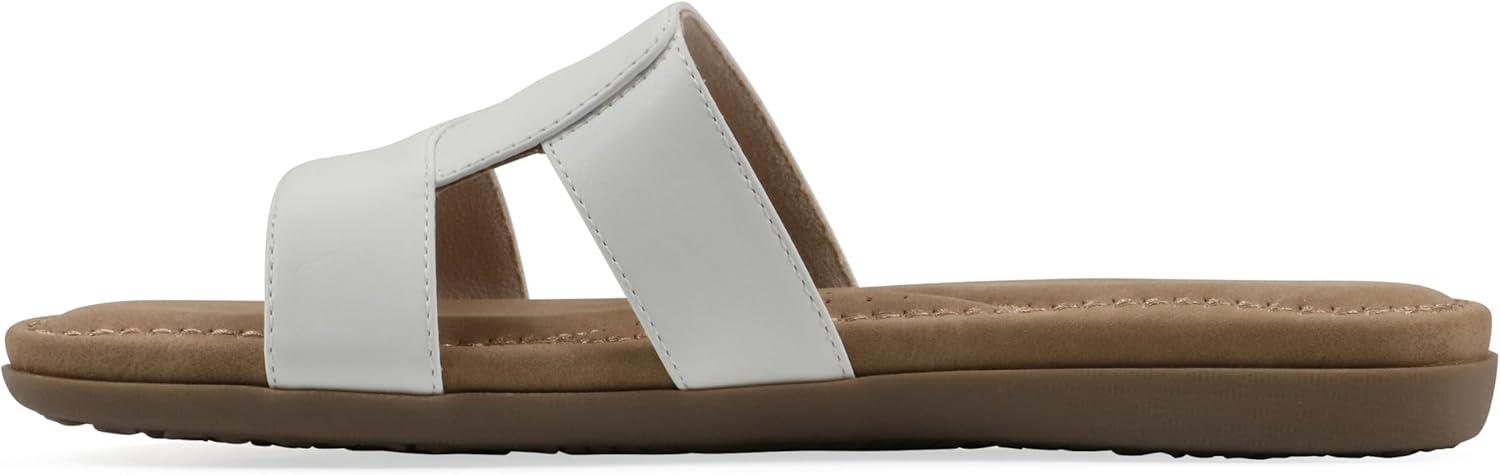 imageCLIFFS BY WHITE MOUNTAIN Womens Fraida Slide SandalWhiteNubuck