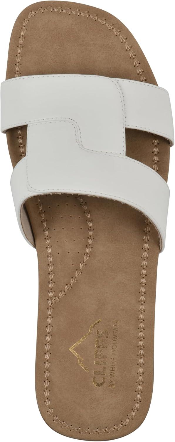 imageCLIFFS BY WHITE MOUNTAIN Womens Fraida Slide SandalWhiteNubuck