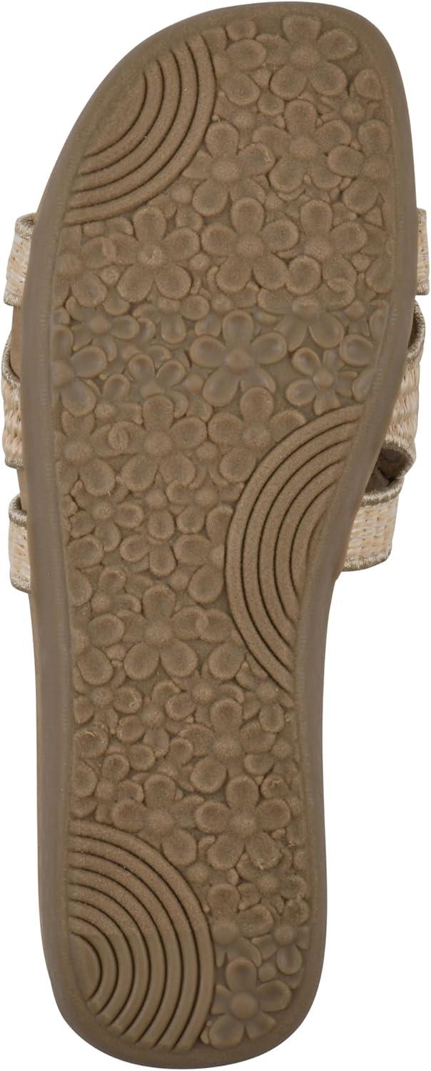 imageCLIFFS BY WHITE MOUNTAIN Womens Fraly CutOut Slide SandalNaturalRaffia
