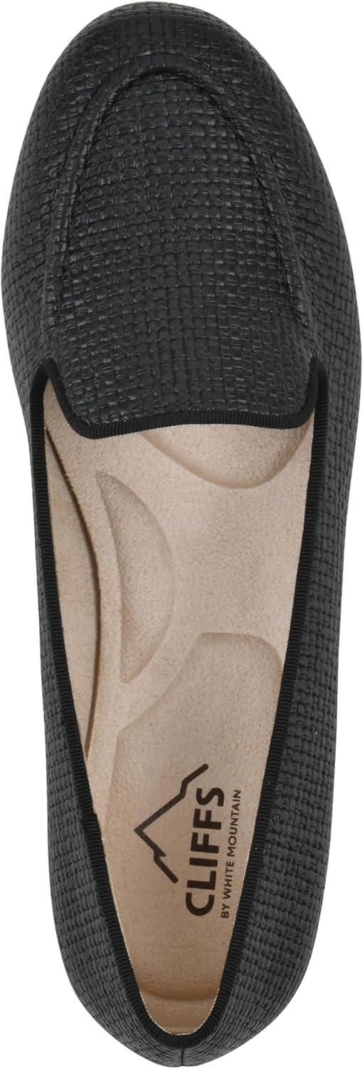 imageCLIFFS BY WHITE MOUNTAIN Womens Gutsy Cushioned Loafer FlatBlackRaffia Pu