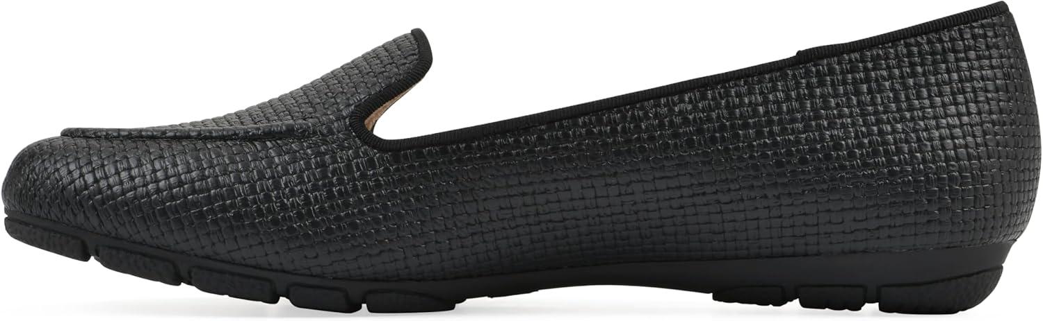 imageCLIFFS BY WHITE MOUNTAIN Womens Gutsy Cushioned Loafer FlatBlackRaffia Pu