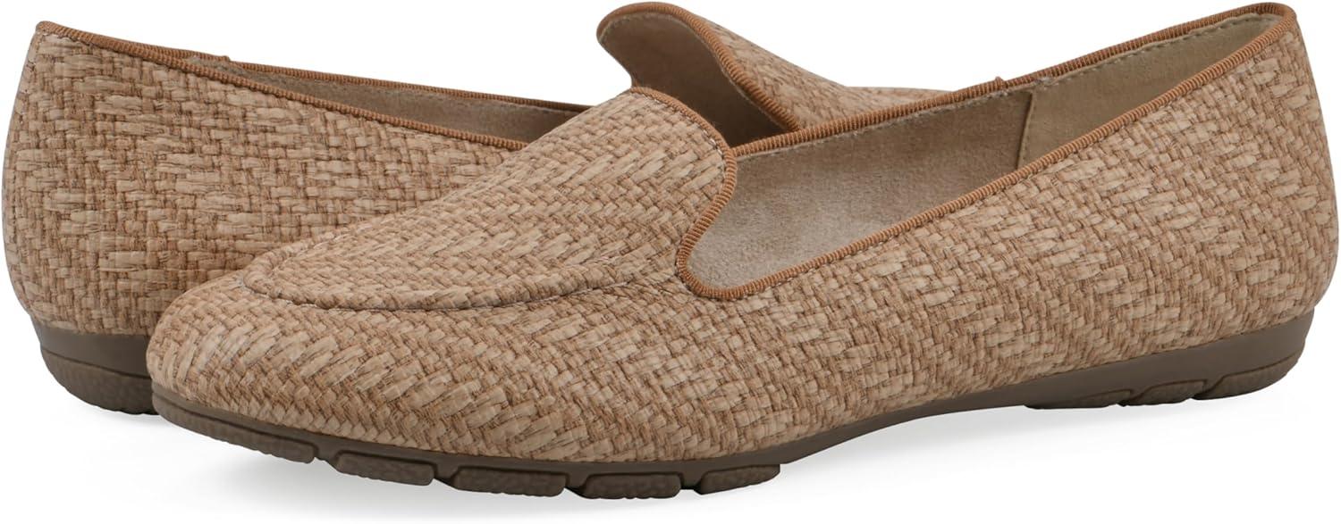 imageCLIFFS BY WHITE MOUNTAIN Womens Gutsy Cushioned Loafer FlatTanRaffia Pu