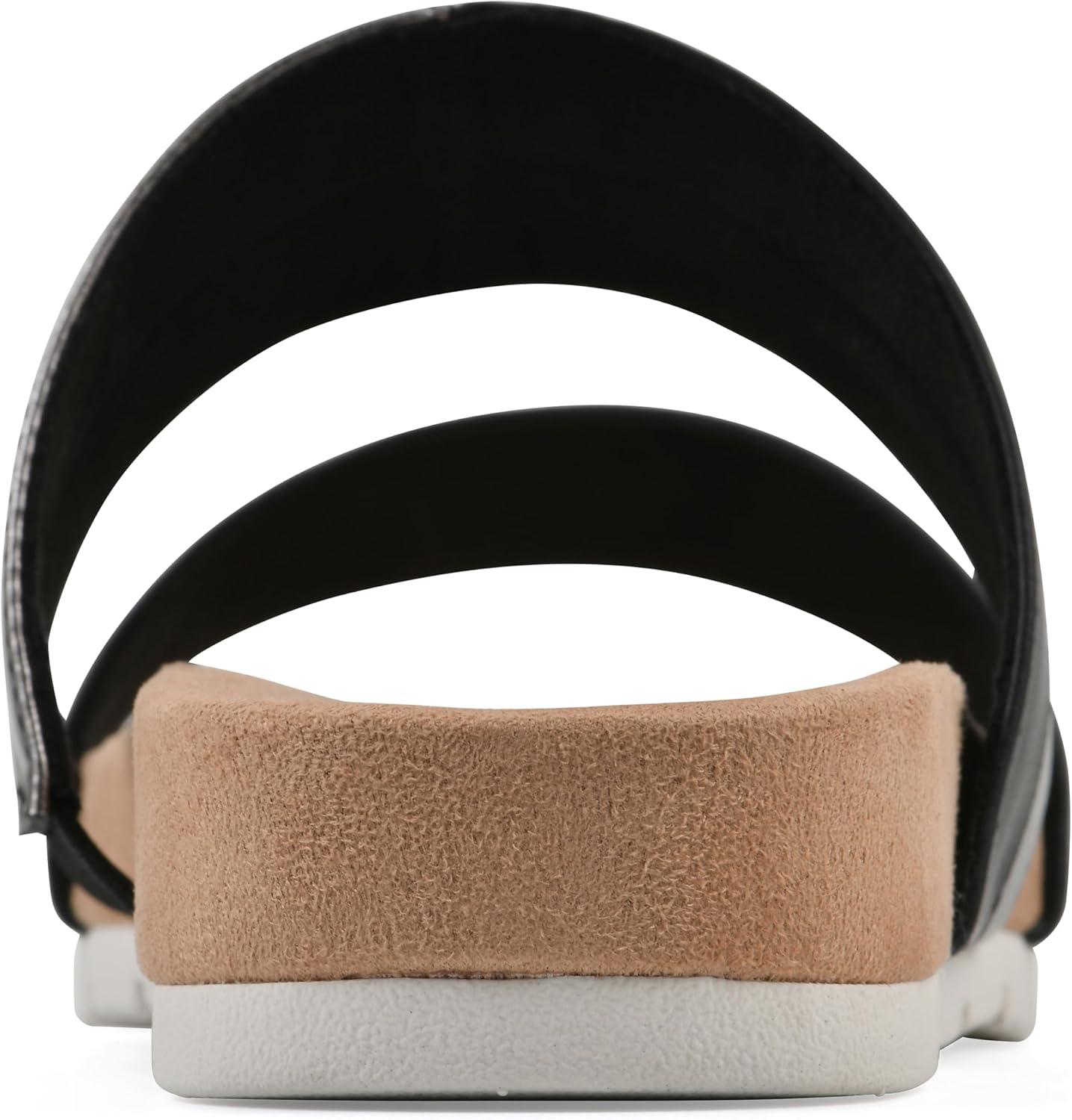 imageCLIFFS BY WHITE MOUNTAIN Womens Tammy Slide SandalBlackBurnishedSmooth