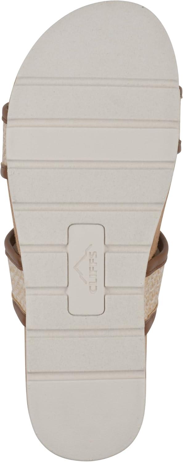 imageCLIFFS BY WHITE MOUNTAIN Womens Tropical Double Strap Slide SandalBrownSmooth
