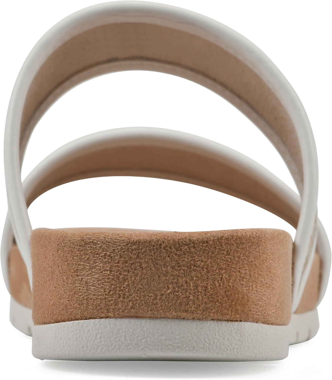 imageCLIFFS BY WHITE MOUNTAIN Womens Tropical Double Strap Slide SandalWhiteSmooth